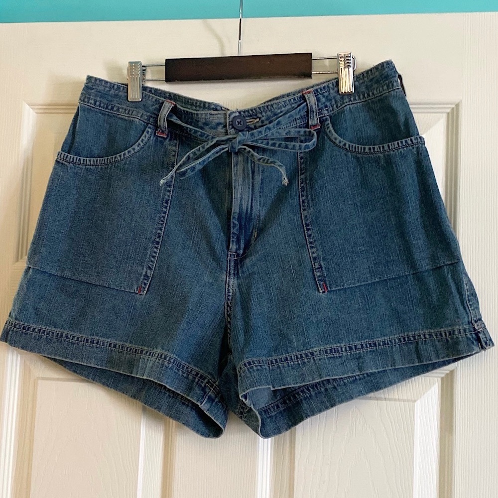 Riveted By Lee Size 14 Tie Detail Jean Shorts
